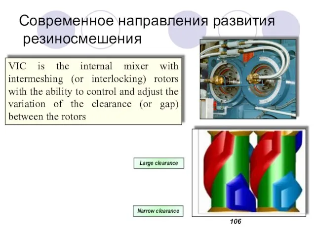 VIC is the internal mixer with intermeshing (or interlocking) rotors with