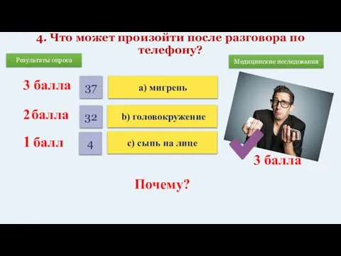 4. Что может произойти после разговора по телефону? 1 балл 2