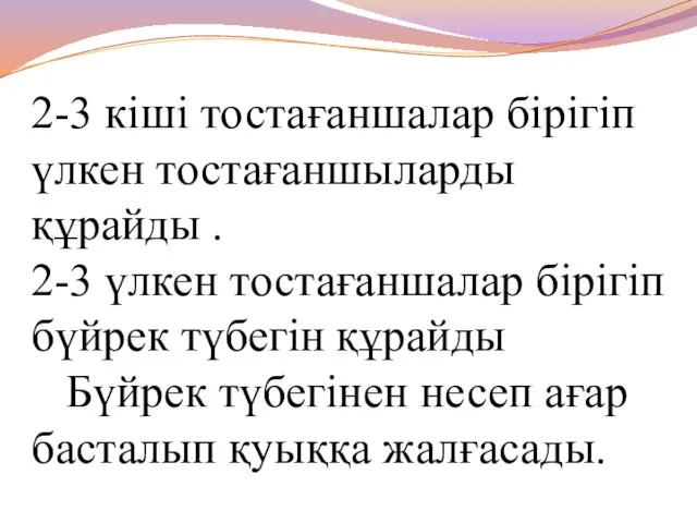 2-3 кіші тостағаншалар бірігіп үлкен тостағаншыларды құрайды . 2-3 үлкен тостағаншалар