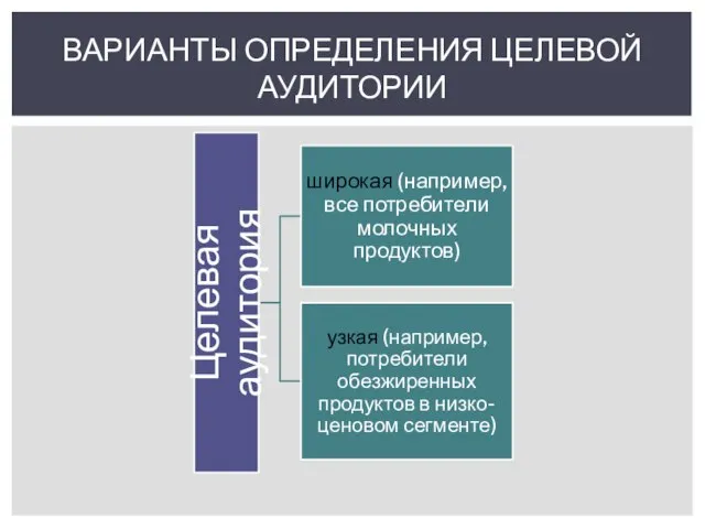 ВАРИАНТЫ ОПРЕДЕЛЕНИЯ ЦЕЛЕВОЙ АУДИТОРИИ