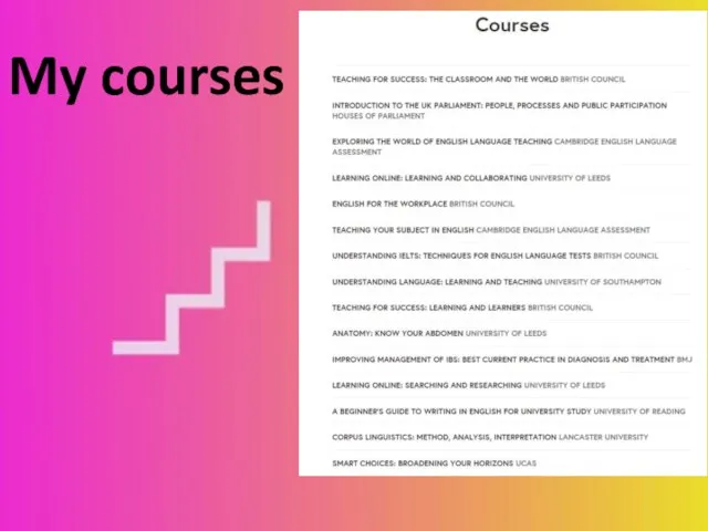 My courses