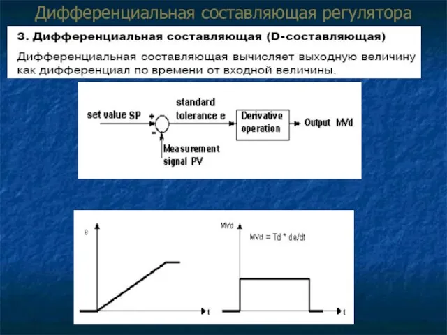 Дифференциальная составляющая регулятора