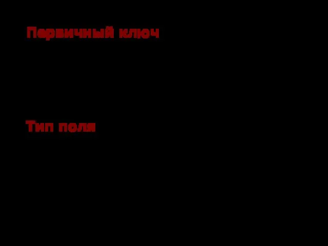 Первичный ключ в базе данных – поле или совокупность полей, значение