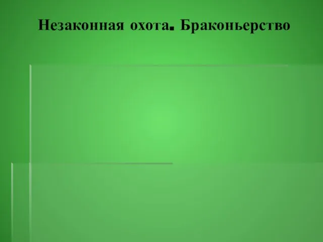 Незаконная охота. Браконьерство