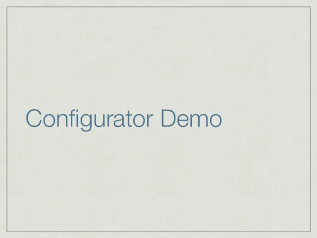 Configurator Demo