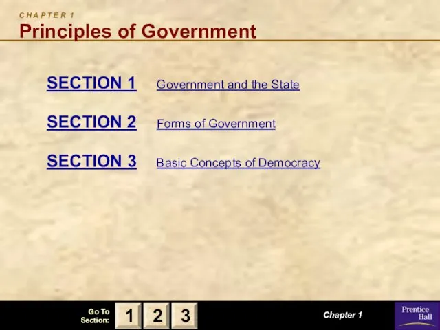 C H A P T E R 1 Principles of Government