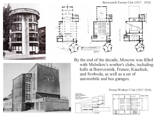 By the end of the decade, Moscow was filled with Melnikov's