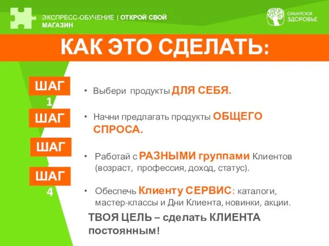 ЭКСПРЕСС-ОБУЧЕНИЕ | ОТКРОЙ СВОЙ МАГАЗИН Выбери продукты ДЛЯ СЕБЯ. Начни предлагать