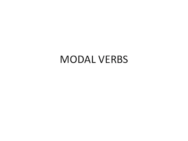 Modal verbs