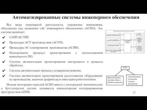 Автоматизированные системы инженерного обеспечения Все виды инженерной деятельности, управление компаниями, объединены