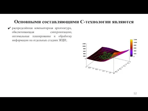 Основными составляющими С-технологии являются распределённая компьютерная архитектура, обеспечивающая синхронизацию, оптимальные планирование