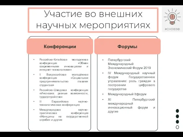 Участие во внешних научных мероприятиях Петербургский Международный Экономический Форум 2019 IV