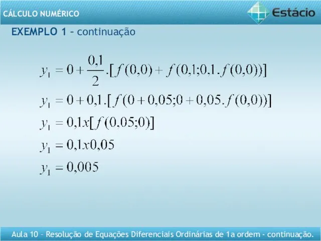 EXEMPLO 1 – continuação