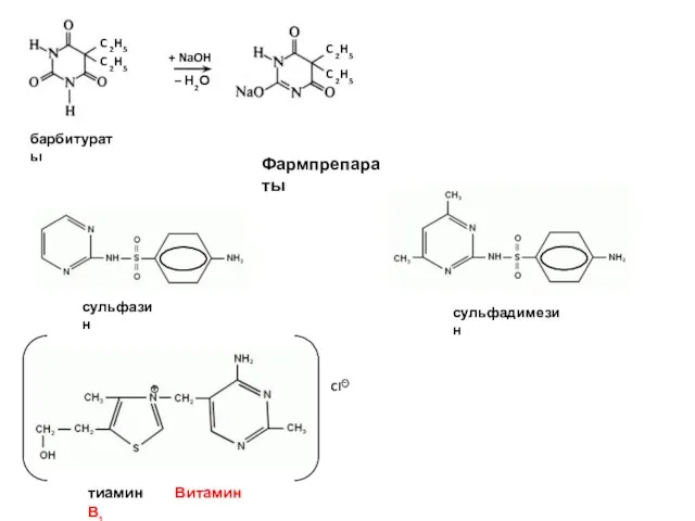 барбитураты Фармпрепараты сульфазин сульфадимезин тиамин Витамин В1