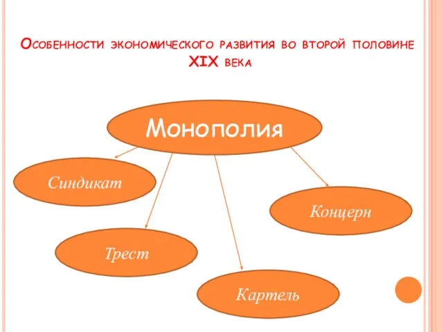 Особенности экономического развития во второй половине XIX века