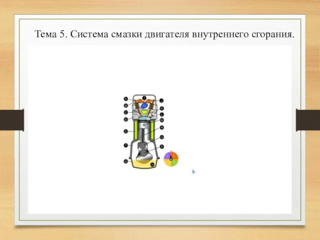 Тема 5. Система смазки двигателя внутреннего сгорания.