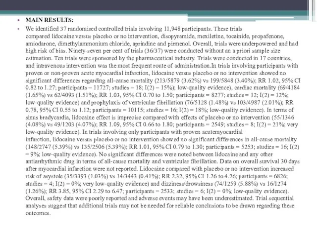 MAIN RESULTS: We identified 37 randomised controlled trials involving 11,948 participants.