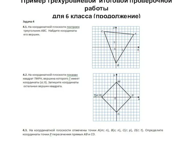 Пример трехуровневой итоговой проверочной работы для 6 класса (продолжение)