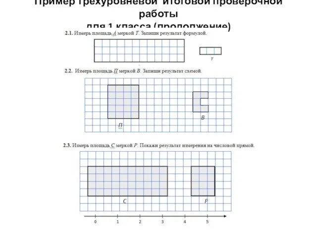 Пример трехуровневой итоговой проверочной работы для 1 класса (продолжение)