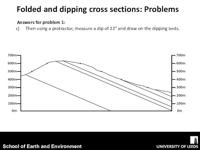 Answers for problem 1: Then using a protractor, measure a dip