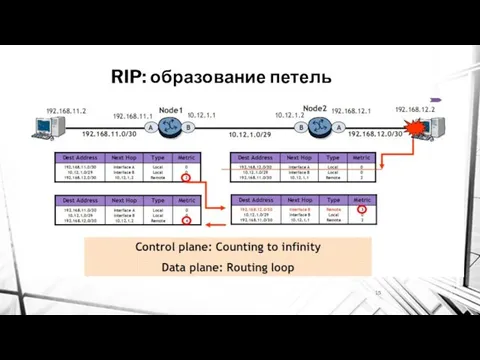 RIP: образование петель