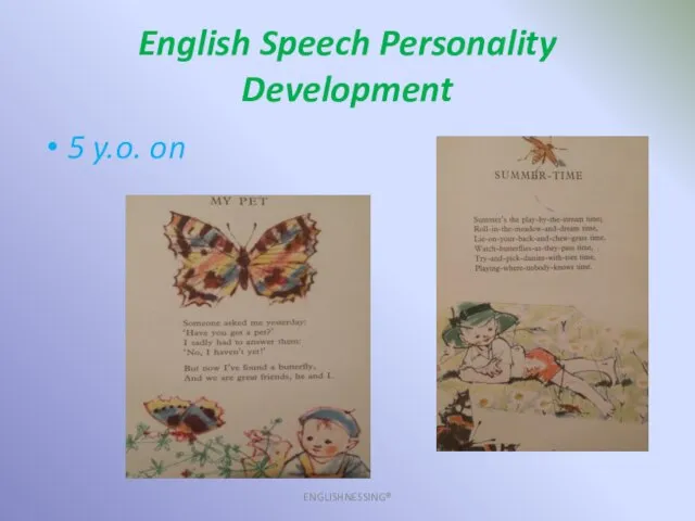 English Speech Personality Development 5 y.o. on ENGLISHNESSING®