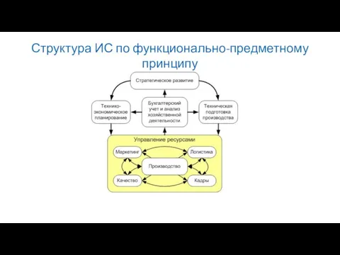 Структура ИС по функционально-предметному принципу