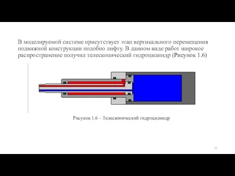 В моделируемой системе присутствует этап вертикального перемещения подвижной конструкции подобно лифту.