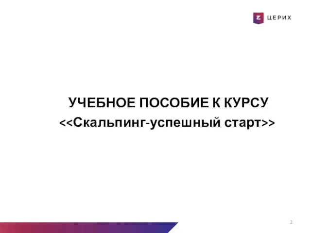 УЧЕБНОЕ ПОСОБИЕ К КУРСУ >