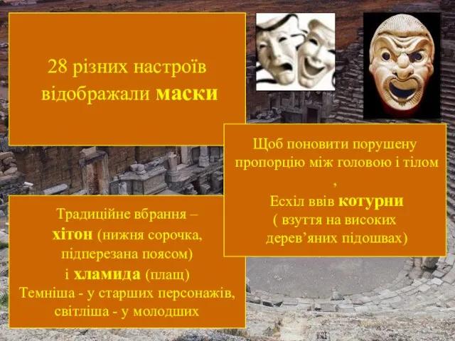 28 різних настроїв відображали маски 28 різних настроїв відображали маски Традиційне