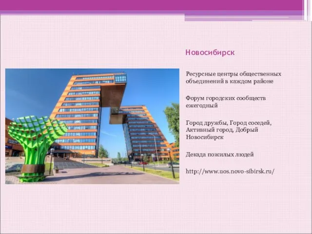 Новосибирск Ресурсные центры общественных объединений в каждом районе Форум городских сообществ