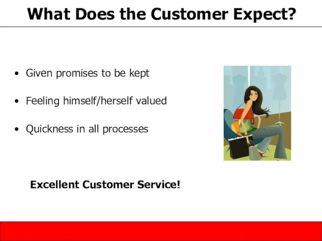 What Does the Customer Expect? Given promises to be kept Feeling