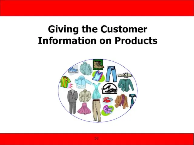 Giving the Customer Information on Products