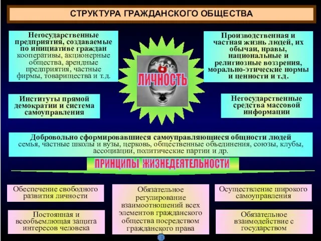 СТРУКТУРА ГРАЖДАНСКОГО ОБЩЕСТВА Негосударственные предприятия, создаваемые по инициативе граждан кооперативы, акционерные