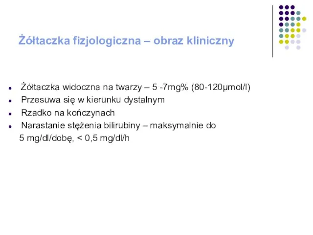 Żółtaczka fizjologiczna – obraz kliniczny Żółtaczka widoczna na twarzy – 5