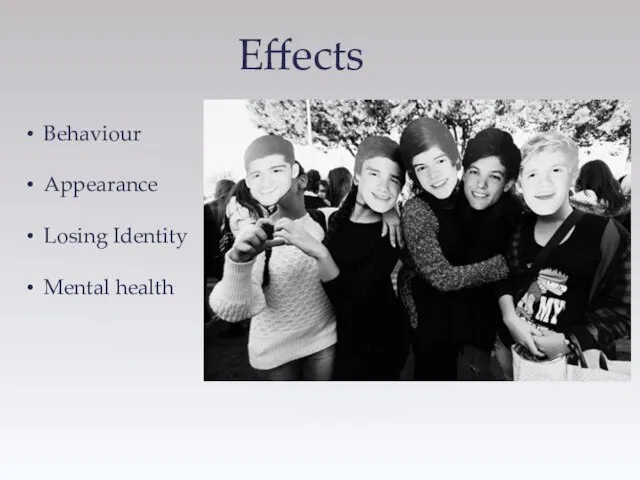 Effects Behaviour Appearance Losing Identity Mental health