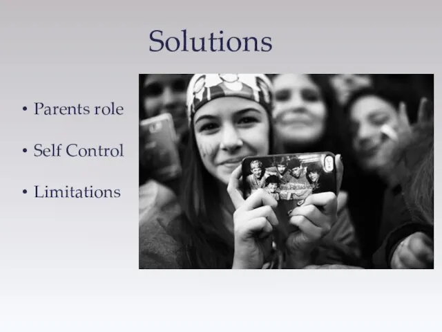 Solutions Parents role Self Control Limitations