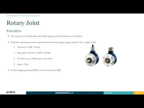 Rotary Joint Encoders The rotary joint includes two redundant angular position
