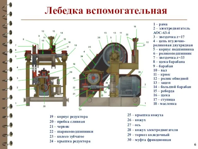 Лебедка вспомогательная 25 12 22 18 12 27 28 2 1