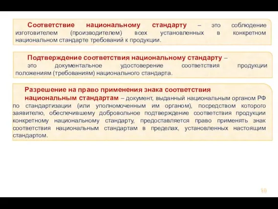 Соответствие национальному стандарту – это соблюдение изготовителем (производителем) всех установленных в