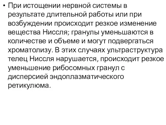 При истощении нервной системы в результате длительной работы или при возбуждении