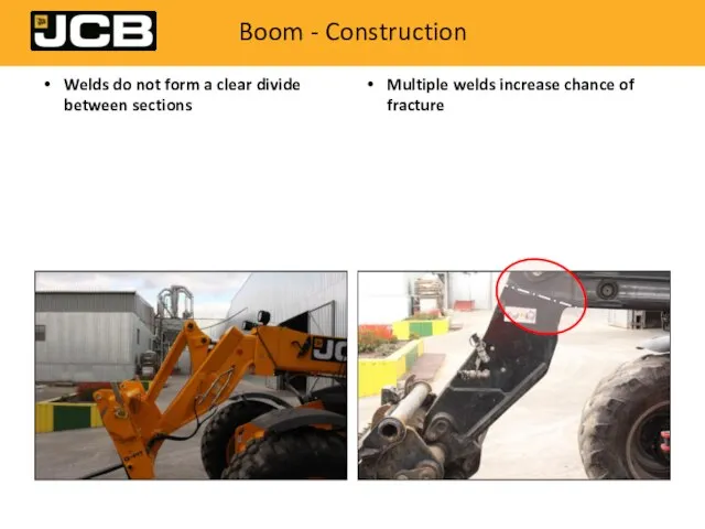 Boom - Construction Welds do not form a clear divide between