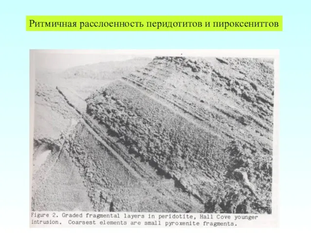 Ритмичная расслоенность перидотитов и пироксениттов