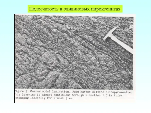 Полосчатость в оливиновых пироксенитах