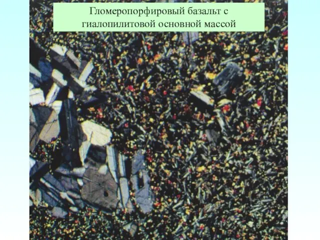 Гломеропорфировый базальт с гиалопилитовой основной массой