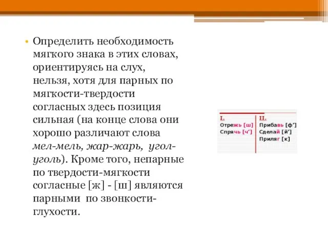 Определить необходимость мягкого знака в этих словах, ориентируясь на слух, нельзя,