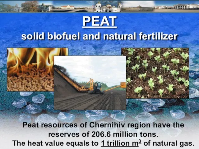 PEAT solid biofuel and natural fertilizer Peat resources of Chernihiv region