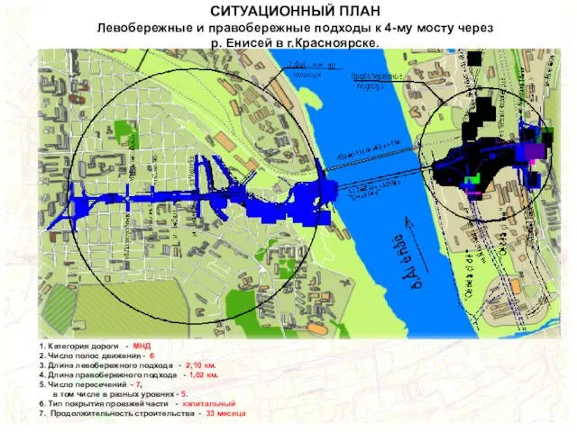 1. Категория дороги - МНД 2. Число полос движения - 6