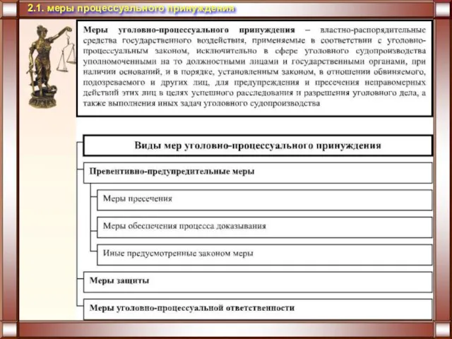 2.1. меры процессуального принуждения