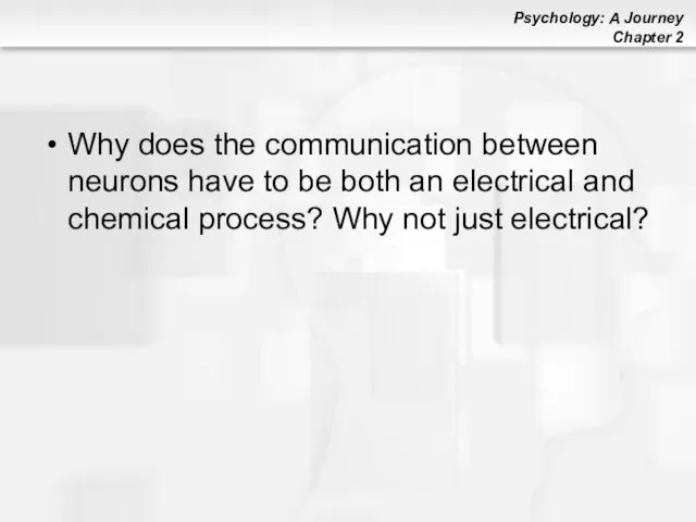 Why does the communication between neurons have to be both an